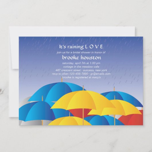 シャワー招待状 招待状 (正面)