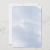 シャワー招待状 |青淡い色の水彩画 招待状 (裏面)