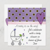 シャワー招待 招待状 (正面/裏面)