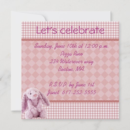 シャワー招待 招待状 (裏面)