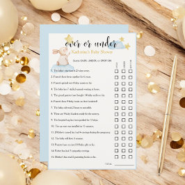 シャワー推量ゲームの下でバニーの星空