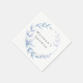 シャワー昼食埃っぽい青と淡い色の薄紫の葉 スタンダードカクテルナプキン (角)