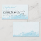 シャワー洗面テクスチャベビーブルーを表示 エンクロージャーカード (正面/裏面)