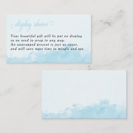 シャワー洗面テクスチャベビーブルーを表示 エンクロージャーカード (正面/裏面)