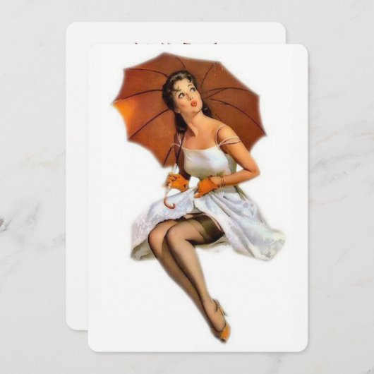 シャワー準備 招待状 (正面/裏面)