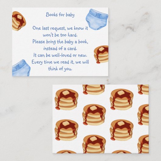 シャワー男の赤ちゃん用の本 エンクロージャーカード (正面/裏面)