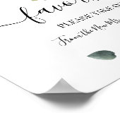 シャワー結婚の緑のユーカリ徴候を好む ポスター (角)