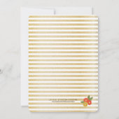 シャワー花嫁グリッター&フローラシャワー招待 招待状 (裏面)