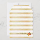 シャワー花嫁グリッター&フローラシャワー招待 招待状 (裏面)