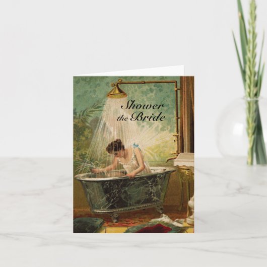 シャワー花嫁ノートカード招待状 招待状 (正面)