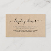 シャワー茶色の赤ちゃん男女兼用シャワーを表示 エンクロージャーカード (正面)