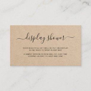 シャワー茶色の赤ちゃん男女兼用シャワーを表示 エンクロージャーカード