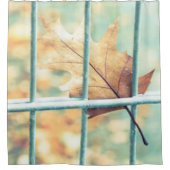 シャワー葉カーテン緑 シャワーカーテン (正面)