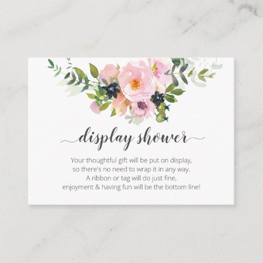 シャワー表示 エンクロージャーカード (正面)