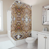 シャワー・カーテンの地球の調子のビードのプリント シャワーカーテン (インサイチュ)