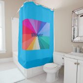 シャワー・カーテンの色の渦 シャワーカーテン (インサイチュ)