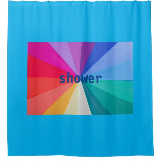 シャワー・カーテンの色の渦 シャワーカーテン (正面)