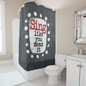 シャワー・カーテンを意味するように歌う シャワーカーテン (インサイチュ)