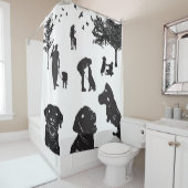 シャワー・カーテンサービス犬愛変化1 シャワーカーテン (インサイチュ)