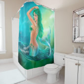 シャワー・カーテン、波の海の人魚のファンタジー シャワーカーテン (インサイチュ)