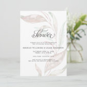 シャワー |サンゴの淡い色の葉の束 招待状 (スタンド正面)
