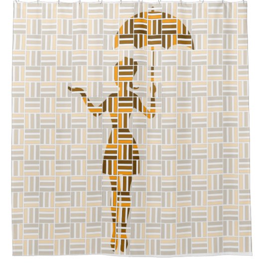 シャワー:  シャワーの傘 シャワーカーテン (正面)