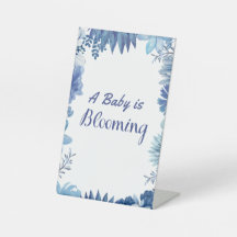 シャワー・スプリンクルパーティー用 A Baby is Blooming サイン 4X6