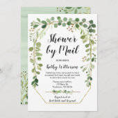 シャワー・バイ・メール グリーンベイビーシャワー招待状 招待状 (正面/裏面)