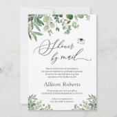 シャワー・バイ・メール スクリプト グリー ネリイ ユーカリの葉 招待状 (正面)