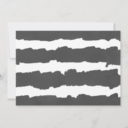 シャワー(メール別)黒モダン金ゴールド男女兼用 招待状 (裏面)