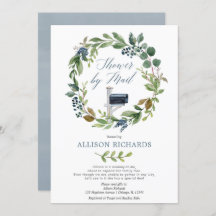 シャワー（メール）緑の埃っぽい濃紺のフローラボーイ