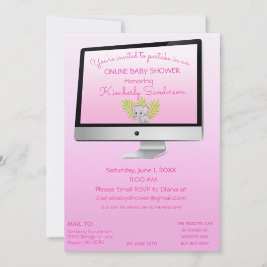 『シャワー』 招待状 (正面)