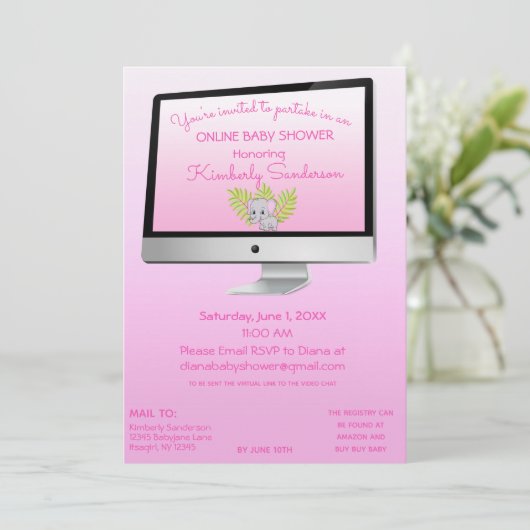 『シャワー』 招待状 (スタンド正面)