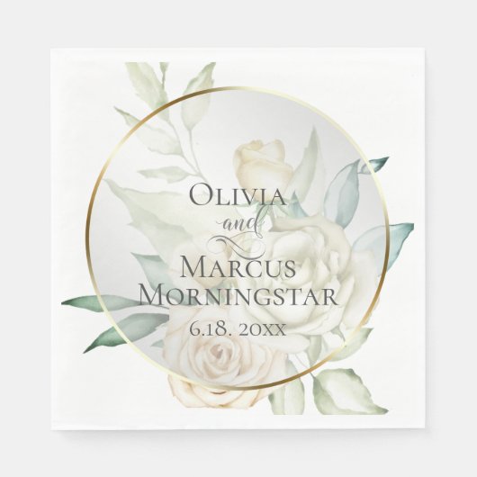 シャワー | 黄淡い色の色赤面水カラーバラ スタンダードランチョンナプキン (正面)