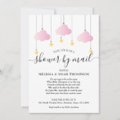 シャワー By Mail 遠距離 赤ちゃん 女の子 ピンク 招待状 (正面)