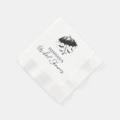 シャワー Umbrella ブライダルシャワー 縁ありカクテルナプキン (角)