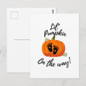 シャワ生まれたばかりのー、ベビーかわいい引用文、ハロウィーンのカボチャ ポストカード (正面/裏面)