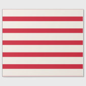 シャワ赤と白ーストライプのカーテン ラッピングペーパー (フラット)