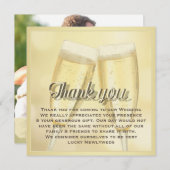 シャンエレガントパントー結婚スト写真ありがとう ノートカード (正面/裏面)