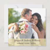 シャンエレガントパントー結婚スト写真ありがとう ノートカード (裏面)