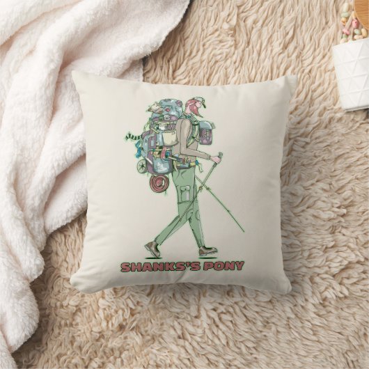 シャンクスのポニーおもしろいハイカー歩く クッション (ブランケット)