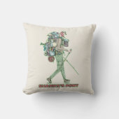 シャンクスのポニーおもしろいハイカー歩く クッション (正面)