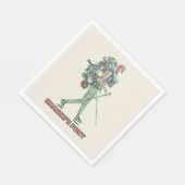 シャンクスのポニーおもしろいハイカー歩く スタンダードランチョンナプキン (角)