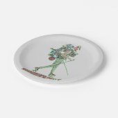 シャンクスのポニーおもしろいハイカー歩く ペーパープレート (アングル)