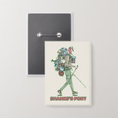 シャンクスのポニーおもしろいハイカー歩く 缶バッジ (正面/裏面)