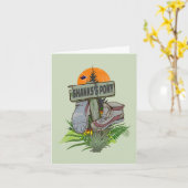 シャンクスのポニーの古いハイキングブーツ カード (黄色い花)