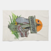 シャンクスのポニーの古いハイキングブーツ キッチンタオル (横)