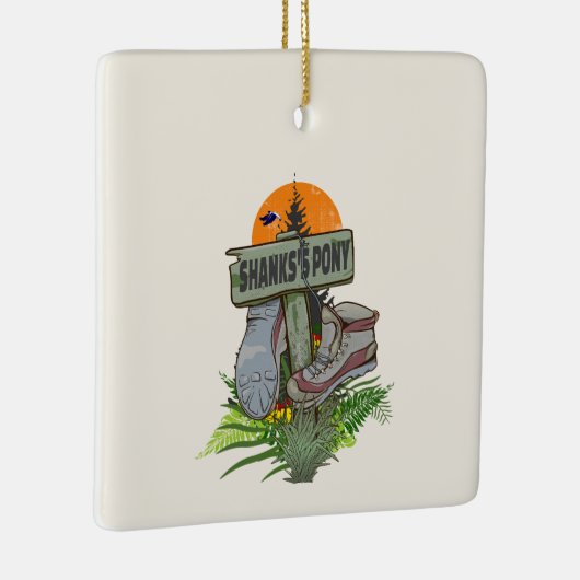 シャンクスのポニーの古いハイキングブーツ セラミックオーナメント (右)