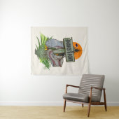 シャンクスのポニーの古いハイキングブーツ タペストリー (インサイチュ(横))