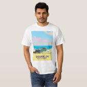 シャンクリン、ワイト島のヴィンテージ旅行ポスター Tシャツ (正面フル)